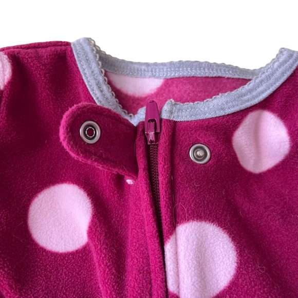 Carter’s Pink Fleece Sleeper (9m) - Picture 3 of 7